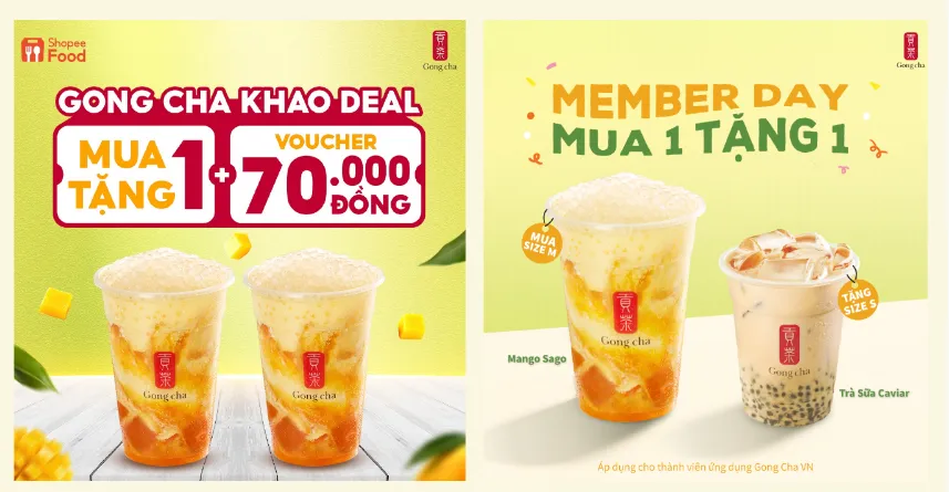 Khuyến mãi Gong Cha Biên Hòa mới nhất 