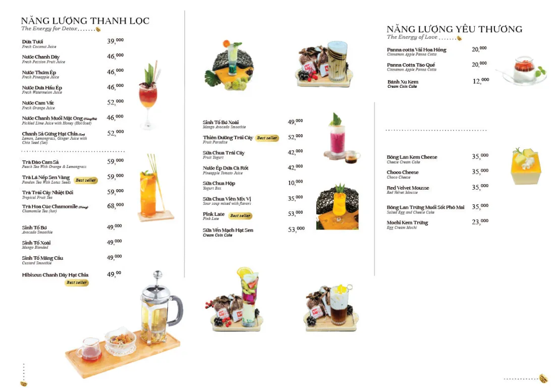 Menu và giá Trung Nguyên Legend Café Đồng Nai mới nhất