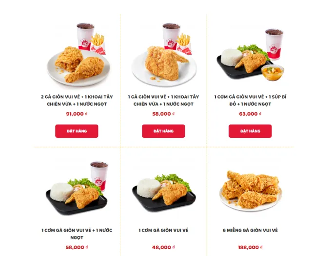 Cập nhật menu Jollibee Biên Hòa mới nhất